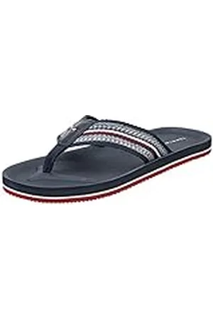 Tommy Hilfiger Hombre Flip Flops Comfort Beach Sandal Chanclas, Azul (Desert Sky), 40 EU