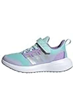 adidas Fortarun 2.0 Cloudfoam Elastic Lace Top Strap Shoes, Zapatillas para Correr, Aqua/Silver Metallic/Orchid, 38 EU