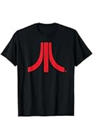 Atari Red Logo Retro Vintage Gamer Fun Graphic Look Camiseta