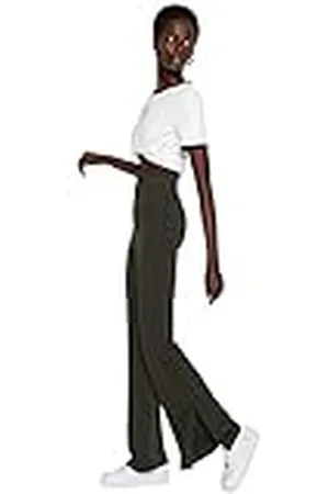Trendyol Damen Gerade Fackel Hohe Taille Hose Calzoncillos, , XL De Las Mujeres