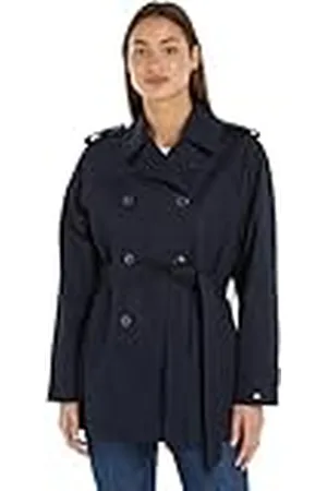 Tommy Hilfiger Cotton Short Trench WW0WW40481 Chaquetas de Tejido, , 38 para Mujer