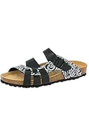 LICO Bioline Lady Soft, Zapatillas de Estar por casa Mujer, Schwarz/Weiß, 37 EU