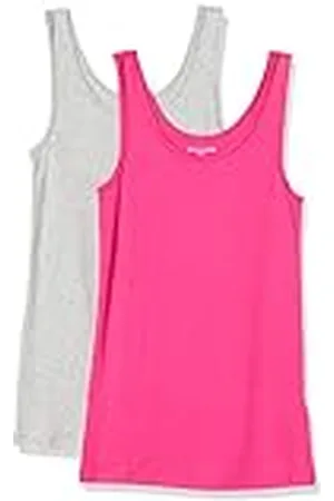 Amazon Camiseta Ajustada sin Mangas Mujer, Pack de 2, , XS
