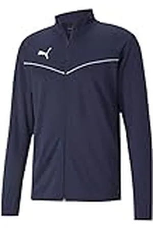 PUMA Teamrise Training Poly Jacket Chaqueta De Entrenamiento, Unisex niños, Peacoat- White, 164 (14 FR/ES)
