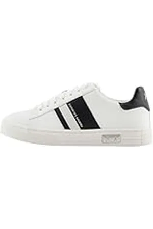 Armani Exchange Cup Sole Mina, Back Tab with and Metal Logo Detail On Side, Zapatillas Mujer, , 35 EU