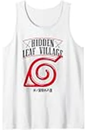 Naruto Shippuden Hidden Leaf Village Vintage Icon Anime Camiseta sin Mangas