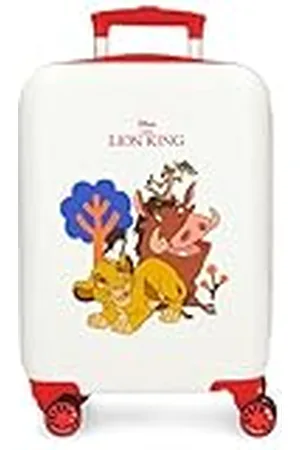 Disney Joumma Simba & Friends Maleta de Cabina Blanco 33x50x20 cms Rígida ABS Cierre de combinación Lateral 28,4L 2 kgs 4 Ruedas Dobles Equipaje Mano