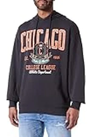 JACK & JONES Jorcharge Washed Sweat Hood Styd Sudadera con Capucha, , S para Hombre