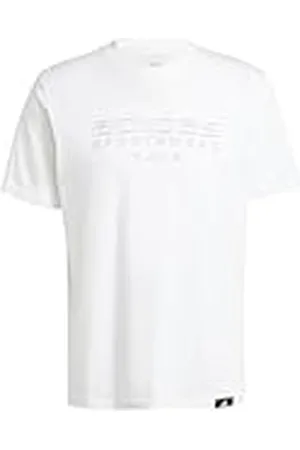 adidas Hombre Tech Linear Graphic tee, White, L