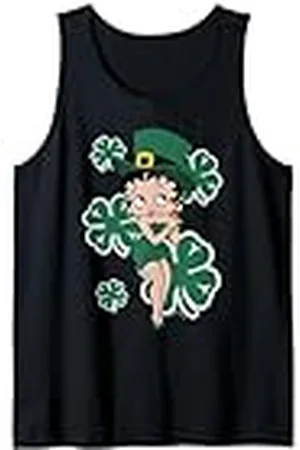 Betty Boop Vestido y sombrero verde del día de San Patricio de Camiseta sin Mangas