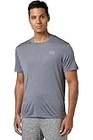 Under Armour Launch Splatter Tee Camiseta de manga corta para hombre, camiseta de deporte ligera, color gris titanio/gris brezo/reflectante