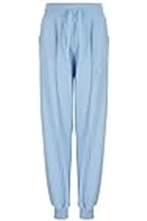 Armani Exchange Ruta 66, Logotipo Brillante Pantalones de chándal, Blue River, M para Mujer