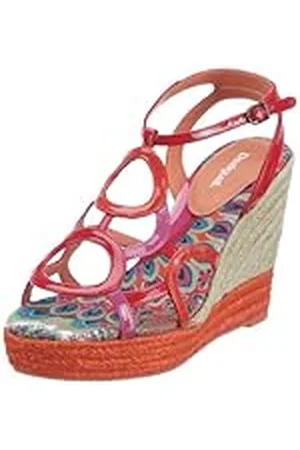 Desigual Shoes_Carina 21SS303 - Sandalias de Vestir de Lona para Mujer, Color , Talla 40