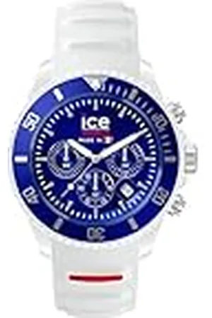 Ice-Watch ICE cocorico Chrono Blue white red - Reloj blanco para Hombre con Correa de silicona - 023252 (Medium)