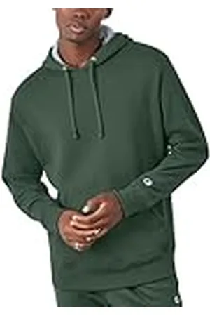 Champion Powerblend Sudadera con Capucha, Dark Green, S para Hombre