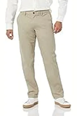 Amazon Pantalón Chino sin Pinzas Antiarrugas de Ajuste Recto Hombre, , 42W / 32L