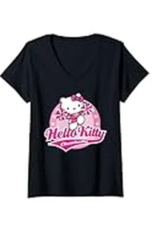 Hello Kitty Mujer Animadoras Camiseta Cuello V