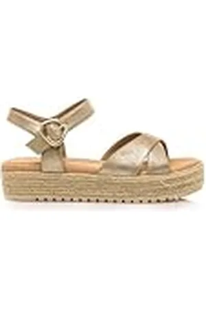 MTNG Sandalias de cuña Mujer Sandalias de cuña Amelie 53358 Mujer | Sandalias de cuña Casual | Cierre con Hebilla | 56873 | Oro