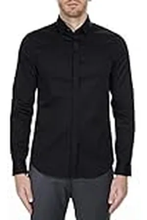 Armani Exchange Smart Stretch Satin Camisa, , 44 (Talla del Fabricante: Large) para Hombre
