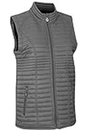 Island Green Lightweight Thermal Breathable Padded Gilet Golf Top Jacket, Womens, Grey, UK 12