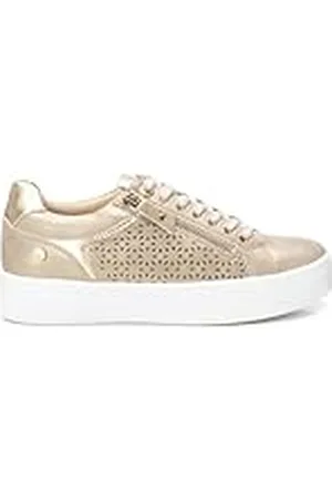 Xti Zapatilla Mujer Oro - Calzado Cómodo y Versátil - Moda Casual - Modelo 14362401 (Talla 39)