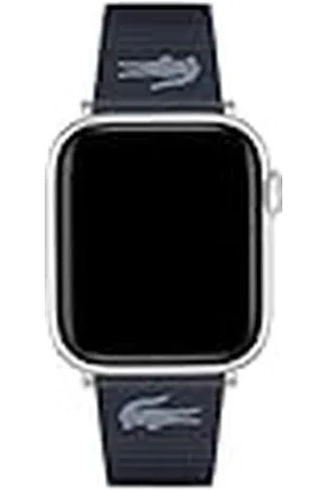 Lacoste Correa Apple Watch para Hombre y Mujer en Cuero Azul Marino con Detalles en Relieve - 2050030