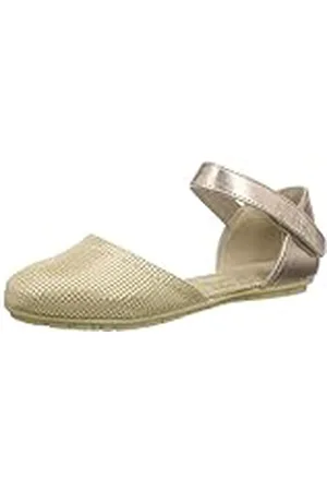 QS by s.Oliver 42613 - Sandalias de Punta Descubierta Niñas, Color Beige, Talla 34