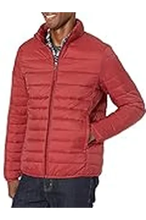 Amazon Chaqueta Acolchada Ligera, Resistente a la Lluvia y Plegable (Disponible en Tallas Grandes y Largos Especiales) Hombre, , S