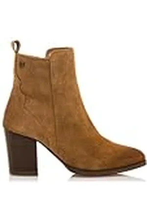 MTNG Botines de tacón Mujer Botines de tacón Jolie 59807 Mujer | De Piel, con Interior Piel, caña Baja y Punta Redonda | Botines de tacón Casual | Cierre con Cremallera | 58613 |
