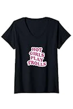 Fantasy Mujer Chicas Calientes Jugar Trolls Camiseta Cuello V