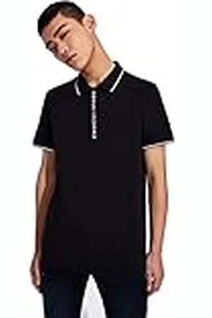 Armani Exchange Hidden Buttons, Stretch Cotton Polo, , Large para Hombre