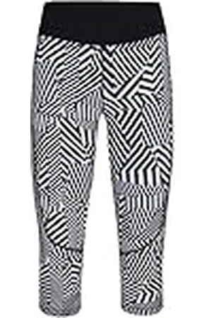 macron Run Scd Cheryl Light Stretch 3/4 Pants Wht/Blk Wmn Pantalones, Mujeres, Blanco-Negro, XS