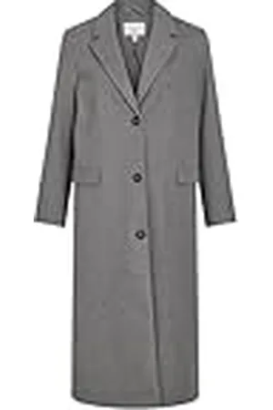 VILA Visolo L/S Coat-Noos Abrigo, Color Gris, 42 Mujeres