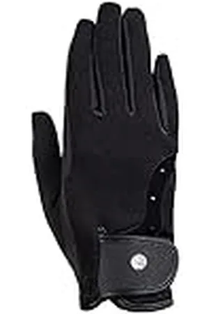 Hkm Rosewood 9100 - Guantes de equitación, Color Negro