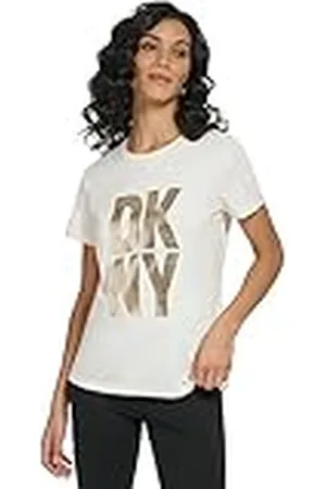 DKNY S/S Stack Logo tee Camiseta, , XS para Mujer