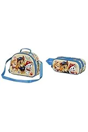 Paw Patrol Paramount Patrulla Canina Friendship - Bolsa Portamerienda 3D + Estuche Portatodo Doble 3D