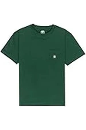 Element Camiseta de Punto de Manga Corta Icon Label Pocket SS Y Niño Verde XS/8, , 8 años