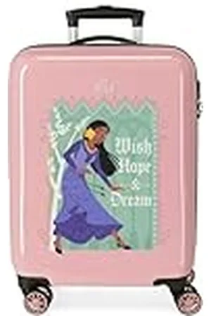 Disney Wishes Come True Maleta de Cabina Verde 38x55x20 cms Rígida ABS Cierre de combinación Lateral 34L 2 kgs 4 Ruedas Dobles Equipaje Mano