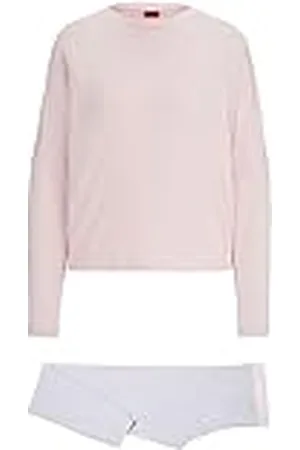 HUGO BOSS Unite_Long Set Conjunto de Pijama, Light/Pastel Pink686, L para Mujer