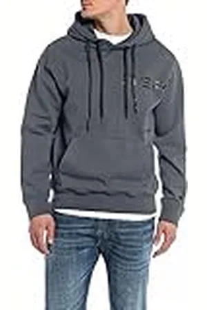 Replay M6710, Sudadera con capucha Hombre, Gris , S