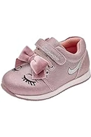 chicco Zapatillas Niña con Cierre de Gancho y Bucle y Cordones Elásticos, Zapatos de Deporte Cómodos, Flexibles y Transpirables, para Primavera y Otoño, Zapatos Niña y Chica, Rosa (2), 32 EU