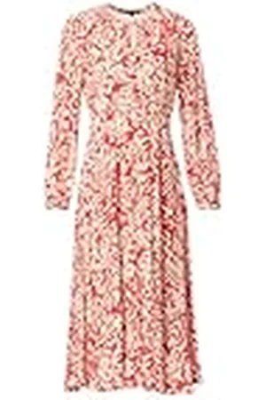Comma, 2145041 Vestido, Rojo|Blanco- , 36 para Mujer