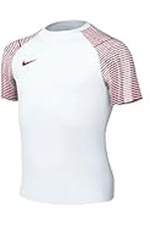 Nike Unisex Niños Camiseta de Fútbol de Manga Corta Y Nk Df Academy Jsy Ss, Blanco y Universidad Red, DH8369-100, M