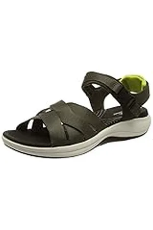 Clarks Mira Tide, Sandalia, para Mujer, Verde (Dark Olive), 40 EU