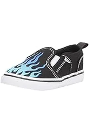Vans Asher, Zapatillas Deportivas, Unisex niños, Flame Black/White, 19 EU