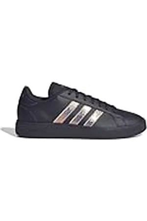 adidas Grand Court Base 2.0 Shoes, Zapatos Mujer, Aurora Black/Aurora Black/Shadow Violet, 38 EU