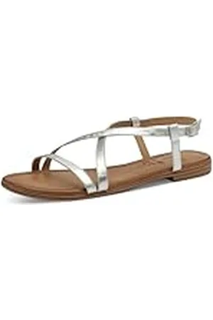 QS by s.Oliver 5-28145-44, Sandalias Mujer, Plata, 37 EU