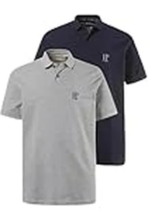 JP 1880 Polos, Basic, Paquete de 2, piqué, algodón Peinado Marina Oscuro 6XL 704317730-6XL