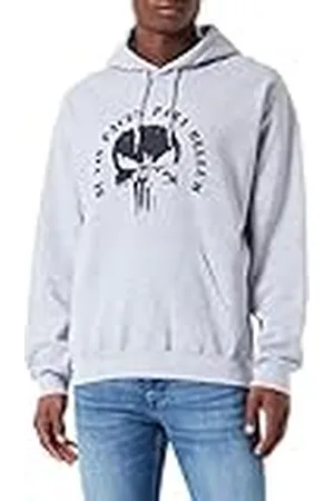 Marvel Mepunivsw010 Sudadera con Capucha, Gris Melange, XL para Hombre