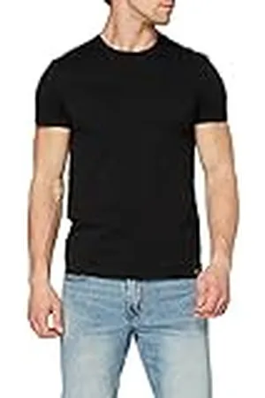 Lee Twin Pack Crew, Camisetas para Hombre, Negro, M